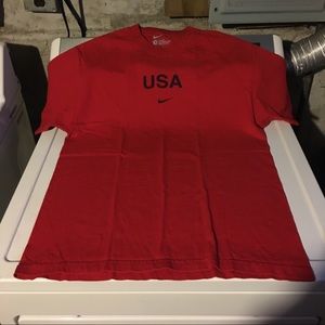 Nike USA Olympics Red, Navy Blue Graphic Tee Shirt